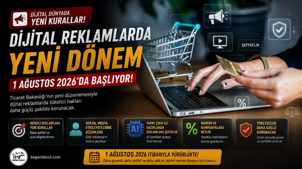 1 Ağustos 2026’da yürürlüğe girecek dijital reklam düzenlemeleri
