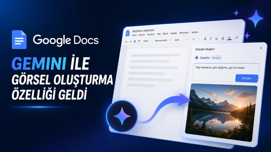 Google Docs içinde Gemini ile oluşturulan görsel ve infografik