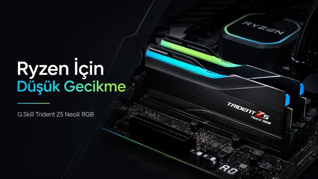 AMD EXPO ULL destekli G.Skill Trident Z5 NeoX RGB DDR5-6000 C30 32 GB bellek kiti