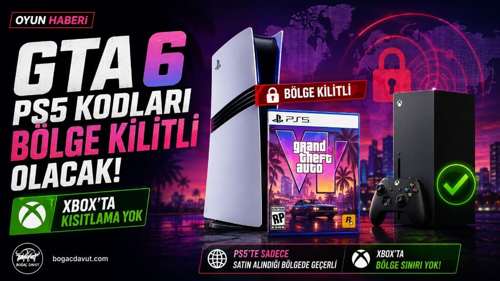 GTA 6 PS5 kodları bölge kilitli, Xbox’ta kısıtlama yok: konsol karşılaştırmalı oyun haberi kapak görseli