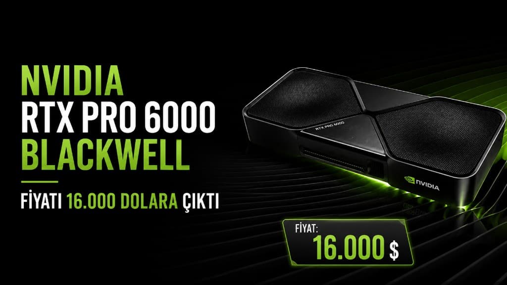 96 GB GDDR7 belleğe sahip NVIDIA RTX PRO 6000 Blackwell Workstation Edition profesyonel ekran kartı