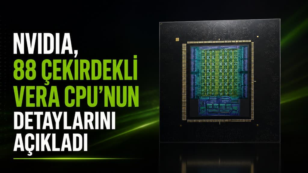 88 Olympus çekirdeği ve SOCAMM2 LPDDR5X belleğe sahip NVIDIA Vera veri merkezi işlemcisi