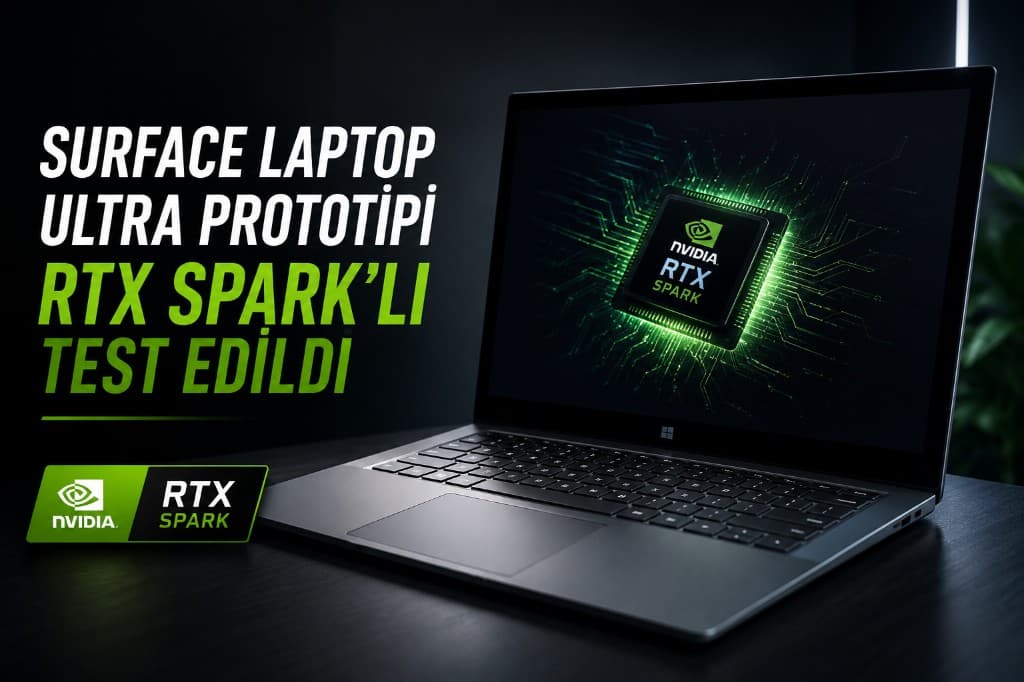 NVIDIA RTX Spark işlemcili Microsoft Surface Laptop Ultra prototipi
