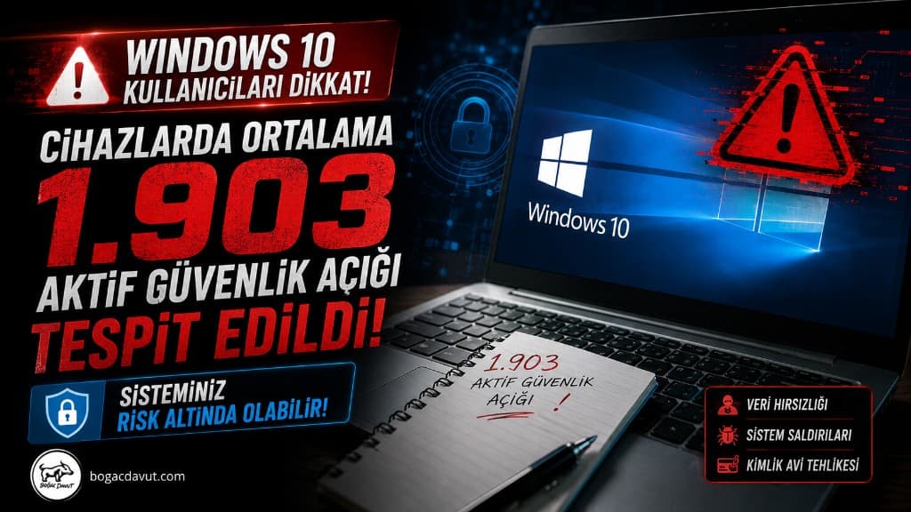 Windows 10 cihazlarda tespit edilen 1.903 aktif güvenlik açığı