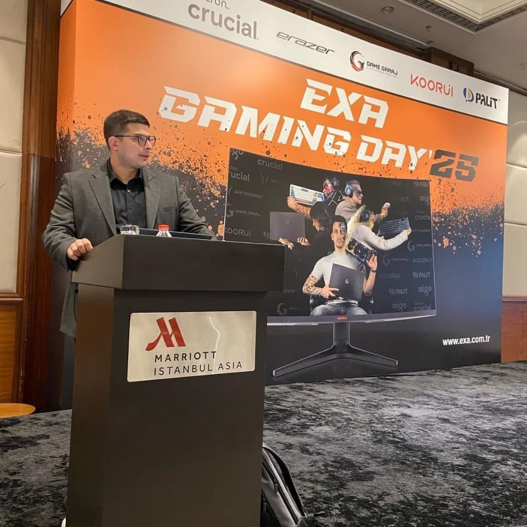EXA Gaming Day ’25 etkinliğinde Marriott Istanbul Asia’da sahne sunumu