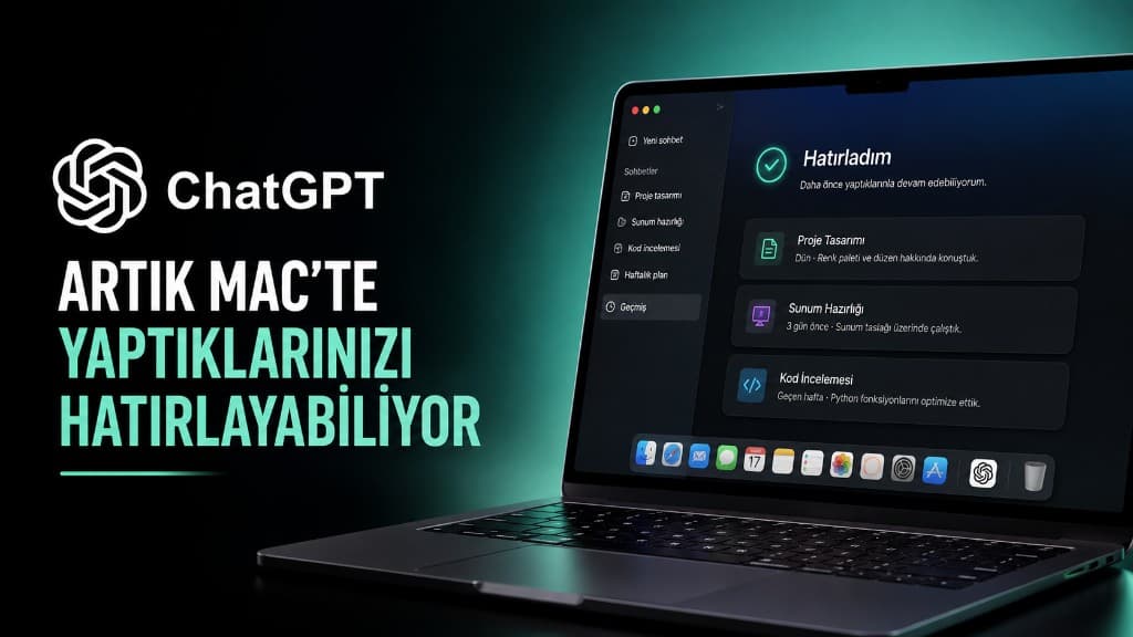 ChatGPT macOS uygulamasındaki Computer History özelliğinin çalışma geçmişini hafızaya dönüştüren arayüzü