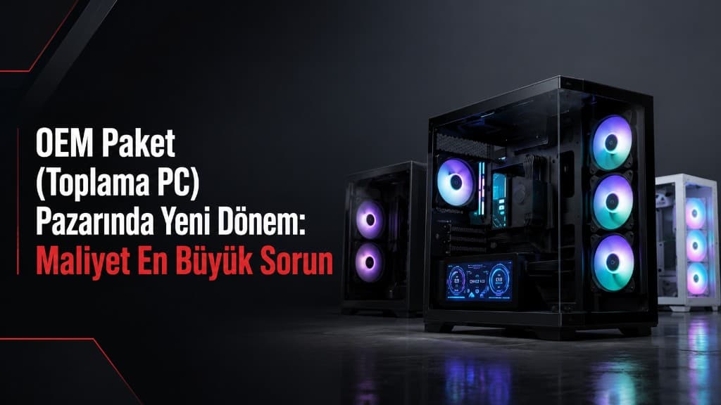 RAM, SSD ve ekran kartı maliyetlerindeki artışın OEM Paket (Toplama PC) fiyatlarına etkisini gösteren bilgisayar bileşenleri