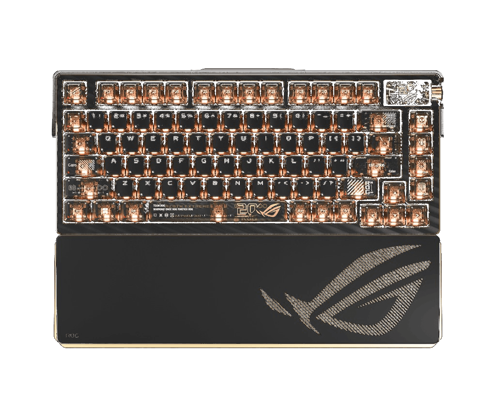 ASUS ROG Azoth Extreme Edition 20 mekanik klavye ve bilek desteği